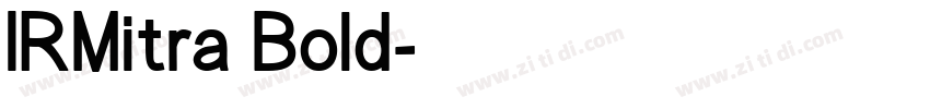 IRMitra Bold字体转换